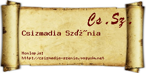 Csizmadia Szénia névjegykártya